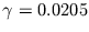 $ \gamma = 0.0205$