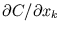 $ \partial C / \partial x_{k}$