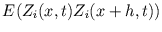 $\displaystyle E(Z_{i}(x,t) Z_{i}(x+h,t))$