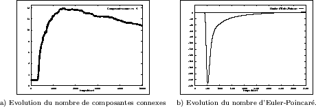 \begin{figure}
\centerline {\begin{tabular}{cc}
\fbox{\epsfxsize=5cm \epsfbox{tu...
...criptsize b) Evolution du nombre d'Euler-Poincar.\\
\end{tabular}}\end{figure}